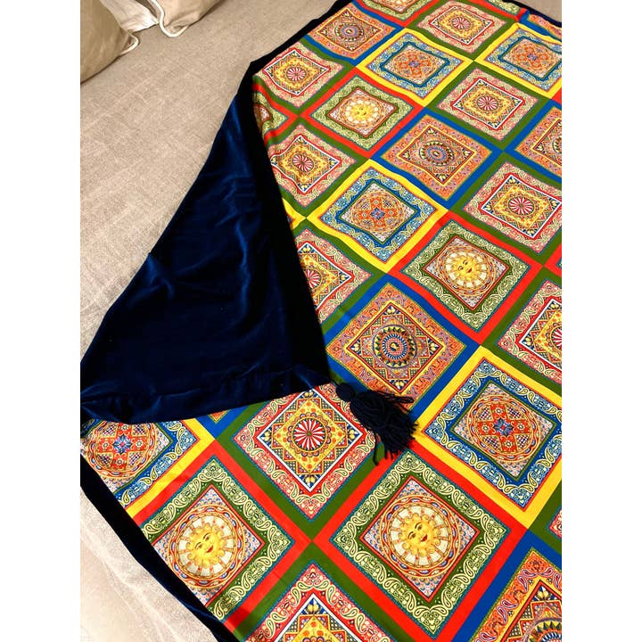 La Vie En Rose - C.I.D.A. s.r.l. - Wholesale Bedding Blanket - Multicolor Folk blanket - Home Design1