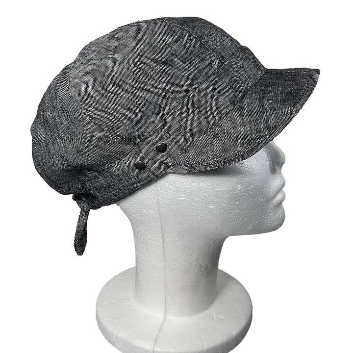 DCP Designs - Wholesale Newsboy/Schoolboy Hat - Women's - Linen Summer Cap, Newsboy style tie, Code HDC-L:15