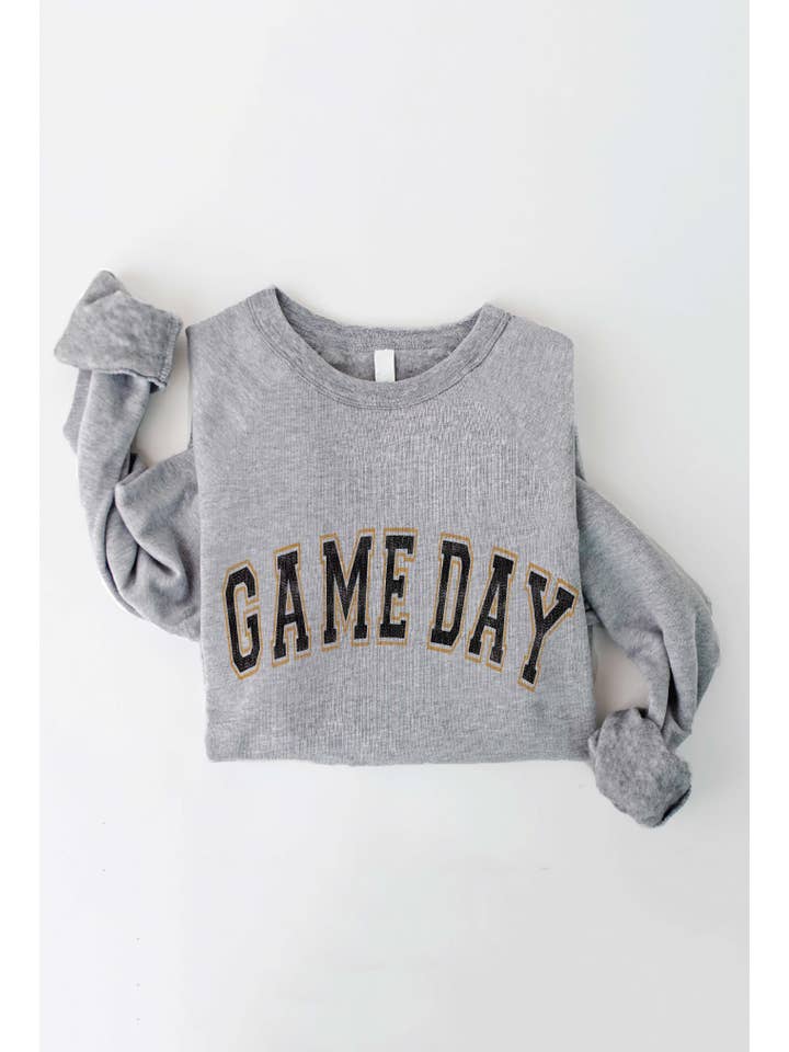 OAT COLLECTIVE - Wholesale Graphic Sweatshirt - Women's - GAME DAY GOLD/BLACK Sweatshirt6