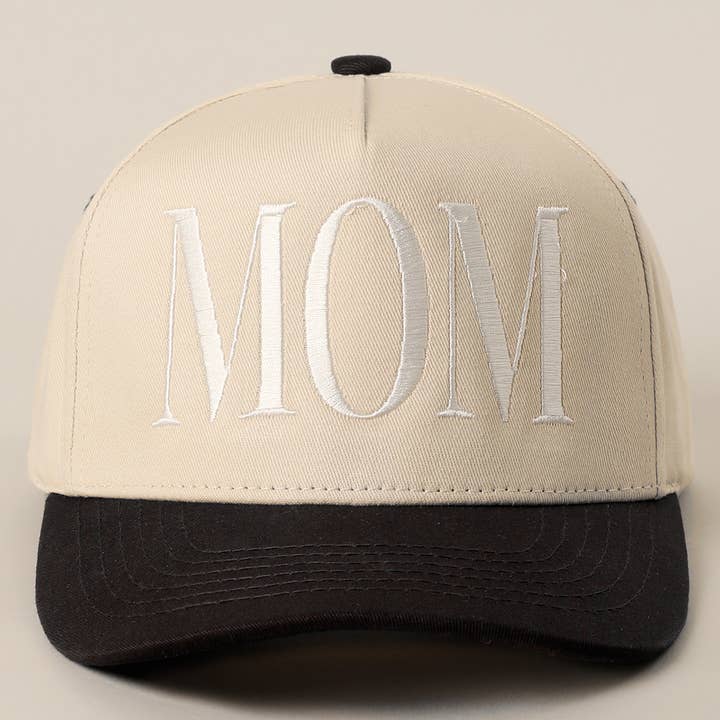 Fashion City - Wholesale Trucker Hat - Unisex - MOM Typographic Embroidery Baseball Cap