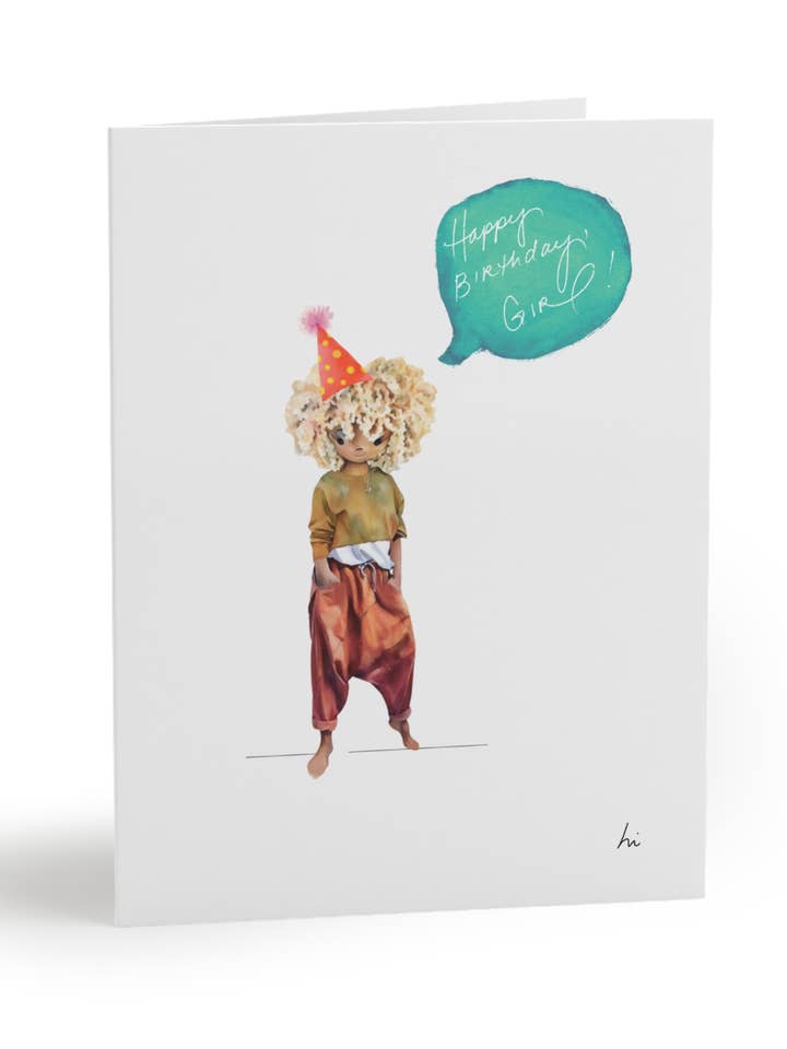 Happy Birthday Girlfriend - HarperIman Birthday Card for wholesale by HarperIman and Co.