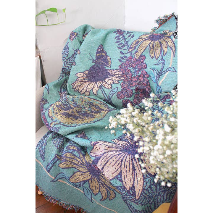 Mustard Beetle - Wholesale Throw Blanket - Woven Blanket Tapestry: Prairie3