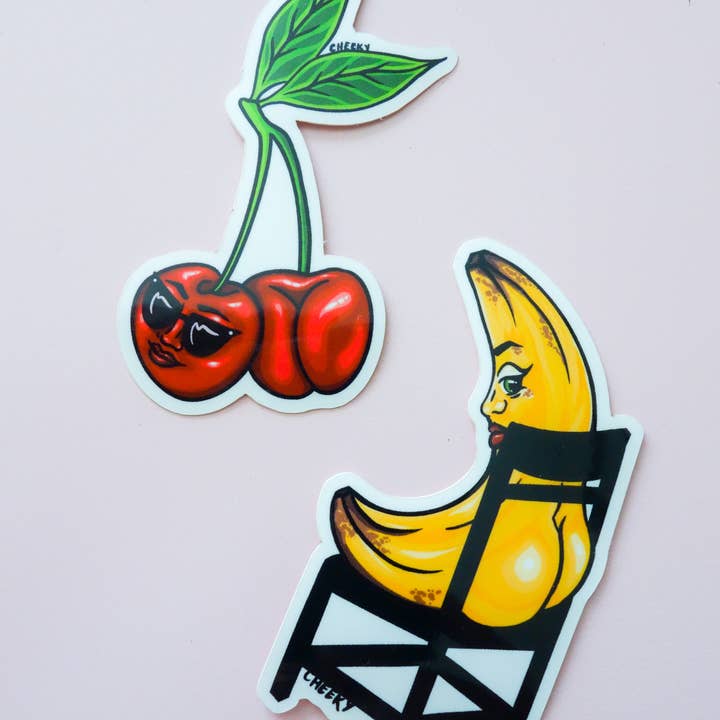 Cheeky Art Studio - Wholesale Sticker - Cherry Booty Vinyl Sticker4