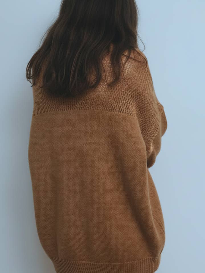 Lara Daisy - Wholesale Knit Top - Women's - Sheer Shoulder Cozy Knit Pullover Top10