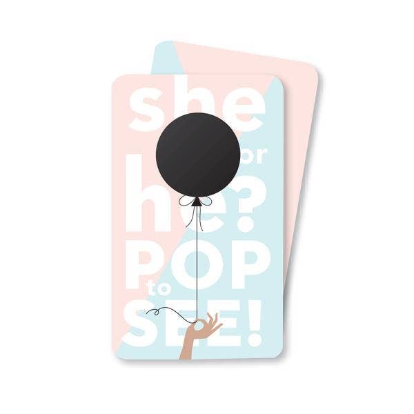 Wholesale Gender Reveal Scratch-off Cards - Balloon for your store