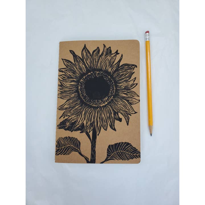 Maple Moon Designs – Engroshandel Dagbog – Solsikke Linocut Journal