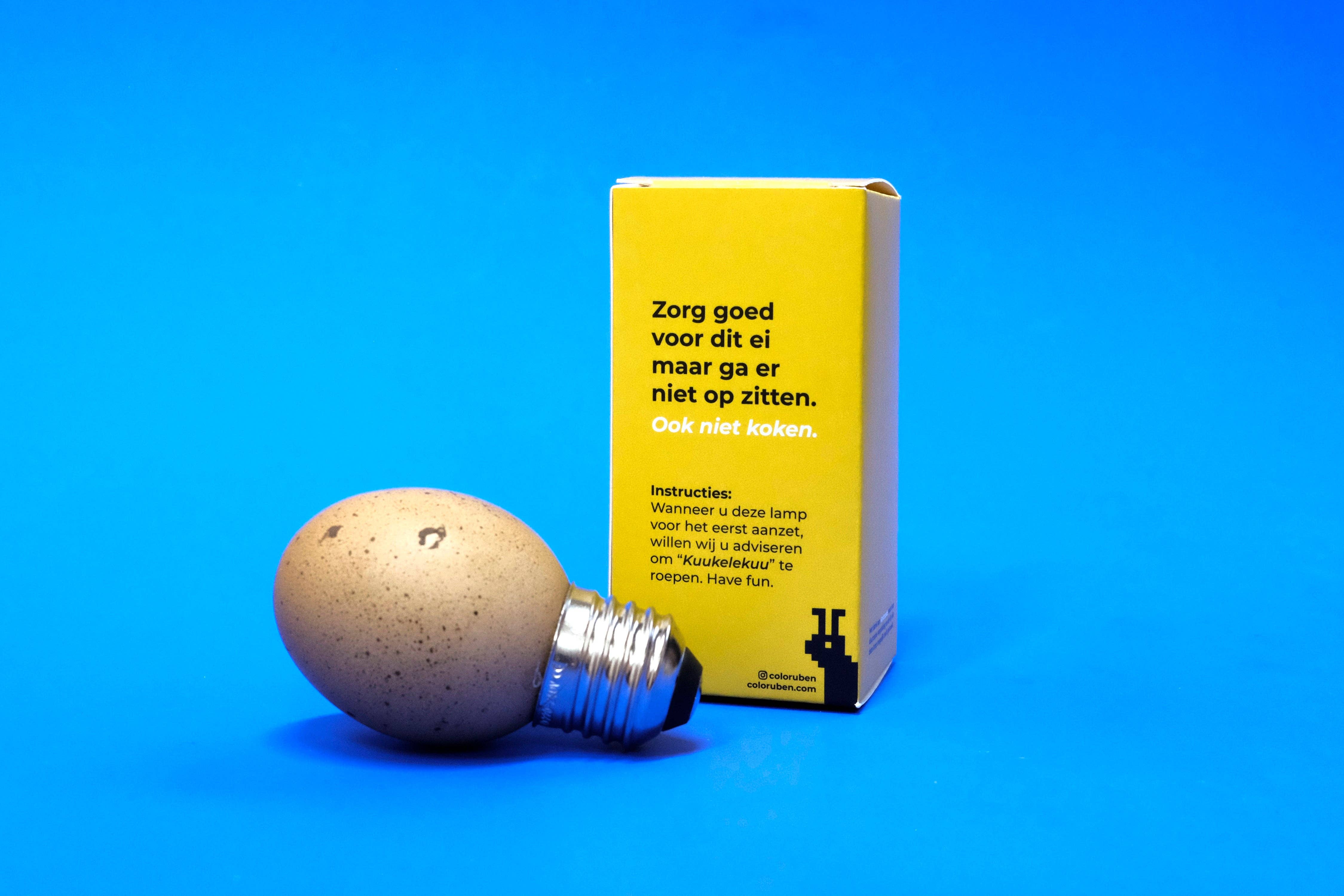 Egglamp - Wholesale Light Bulb/Puck - Egglamp Brown | Lightbulb made from real Egg3