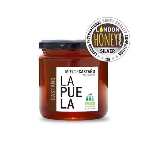 Crystal Chestnut Honey - 410g. for wholesale by Miel La Puela