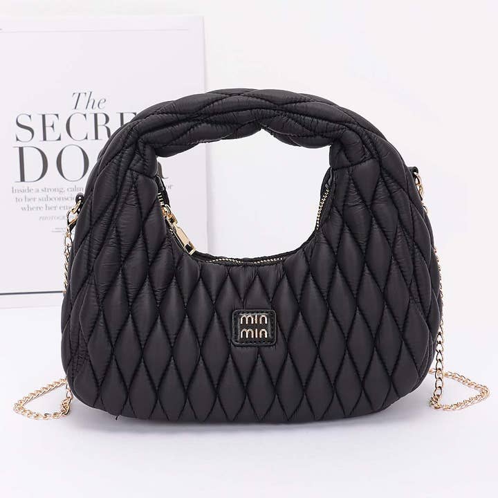 3AM BY H&D ACCESSORIES - Wholesale Clutch Bag - Women's - Quilted Faux Leather Hobo Bag