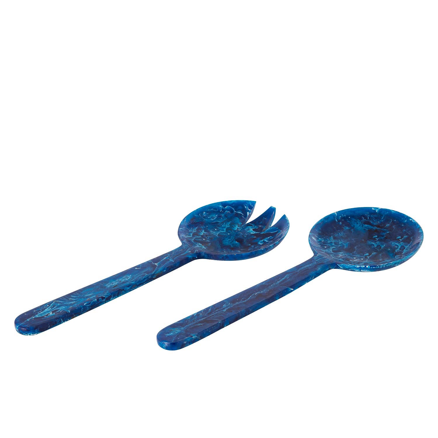 Salad Servers Set of 2 Blue Resin Dia 11" for wholesale on Faire0