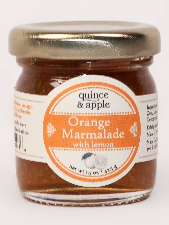 Orange Marmalade with Lemons - Case of 12 - 1.5 oz Jars for wholesale by Gourmet Indulgences, LLC (dba Quince & Apple Company)