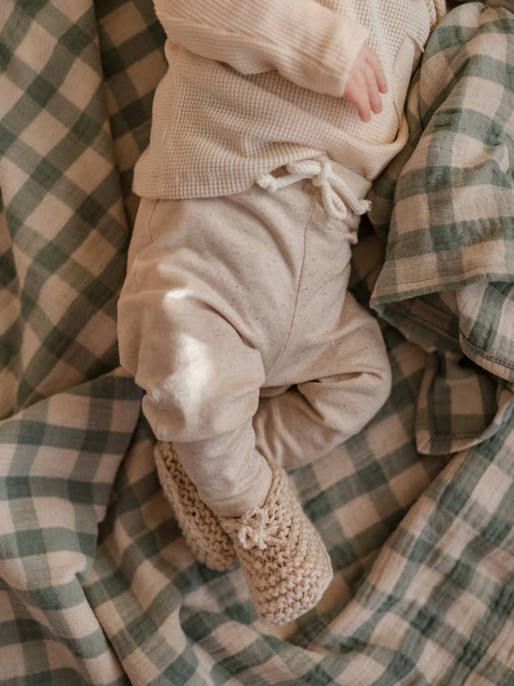 Baby-Leggings / Leinen + Waffel für den Großhandel von PETITE EvelinaApparel