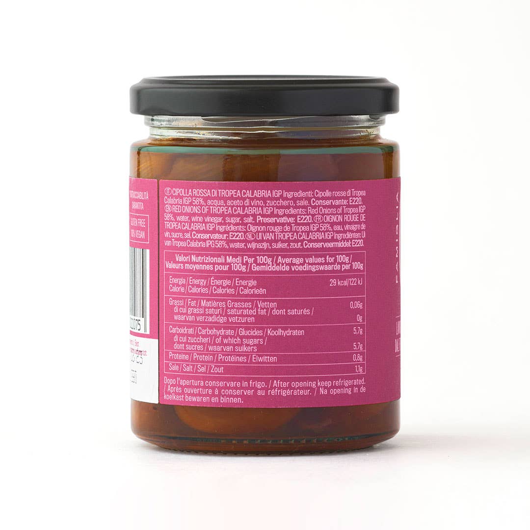 Famiglia Crispino - Wholesale Ingemaakte groenten - Tropea rode uien I.G.P. Calabria 270 g – vegan – 100% Italiaans1