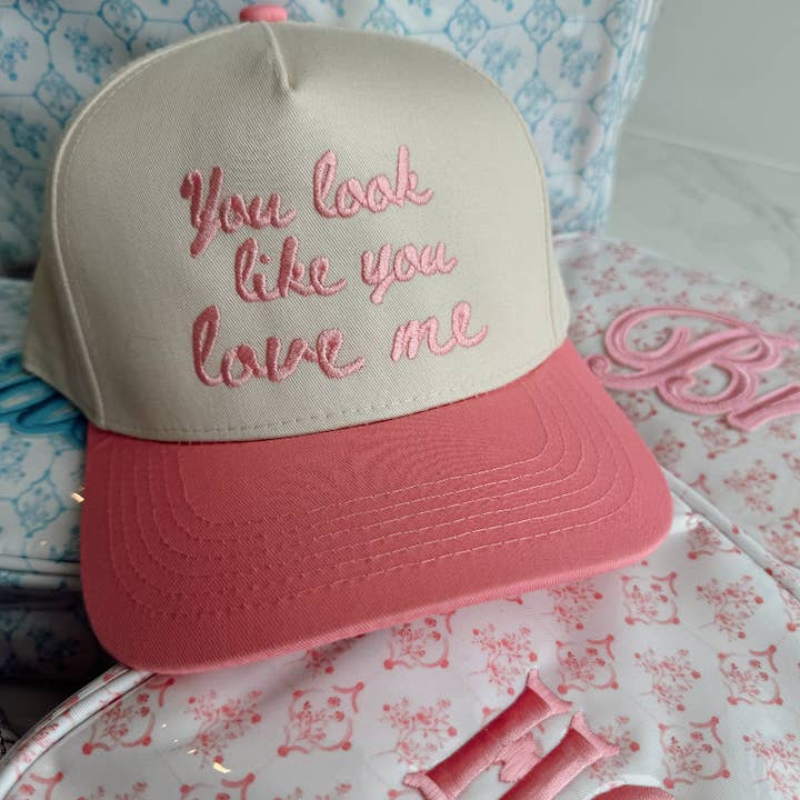 KENZKUSTOMZ - Wholesale Trucker Hat - Women's - You Look Like You Love Me - Pink Vintage Trucker Hat