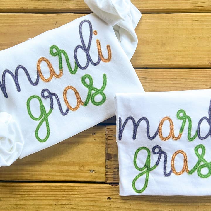 *FAUX* Glitterbroderi Mardi Gras för wholesale av COTTON PRESS CO.