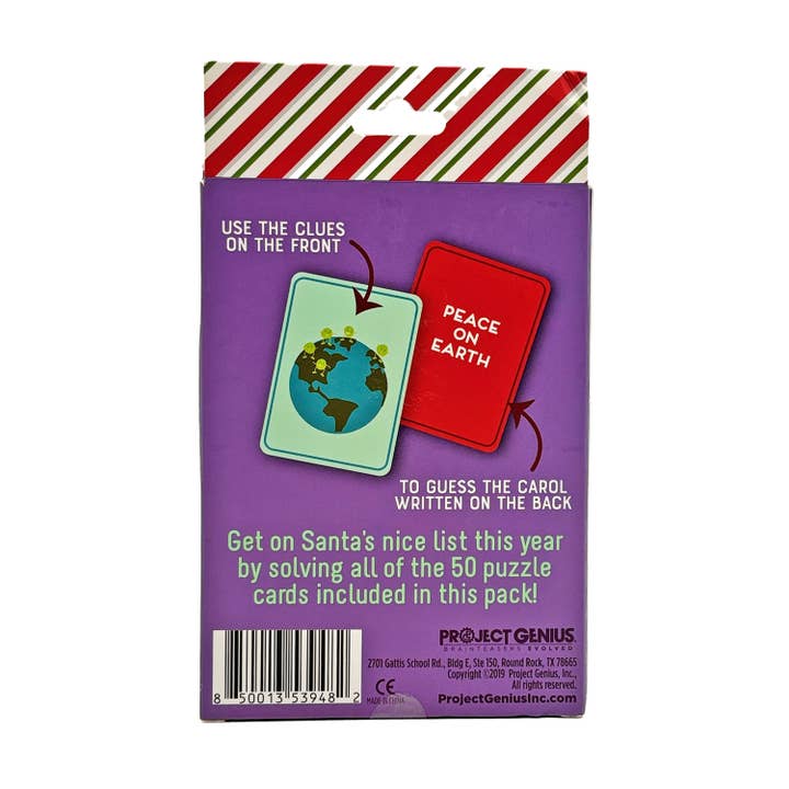 Project Genius - Wholesale Card Game - Peas on Earth Holiday Rebus Cards Deluxe Edition