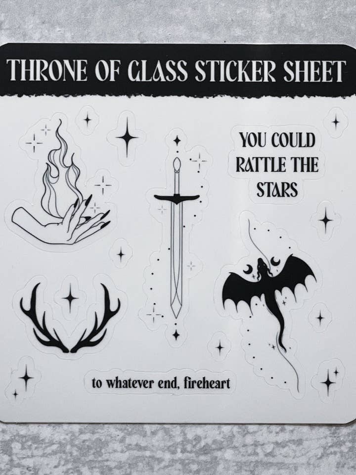 Mini Throne Of Glass klisterark for engroshandel hos Wolf & Wren Co.