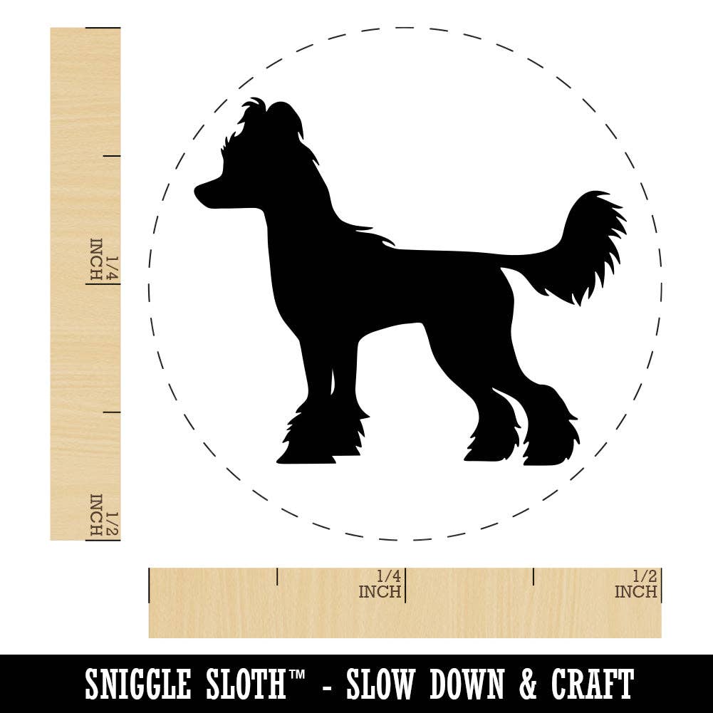 Sniggle Sloth - Wholesale Rubber/Decorative Stamp - Chinese Crested Dog Solid Rubber Stamp for Stamping Crafting Planners0