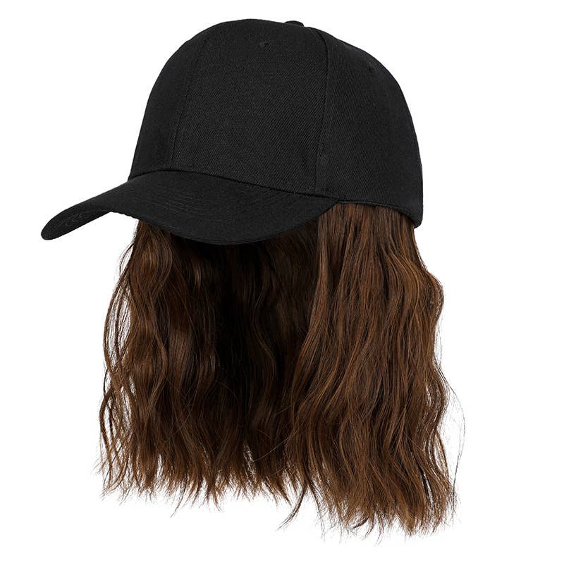 AK Brand - Vente Extensions de cheveux - Casquette de baseball avec extensions de cheveux courts ondulés pour femmes1