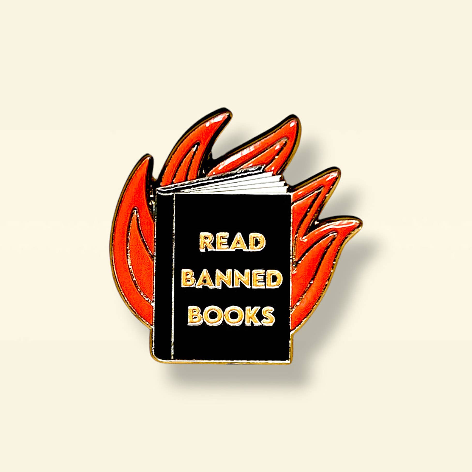 Library Cat Designs - Wholesale Lapel Pin/Button - Read Banned Books Enamel Pin