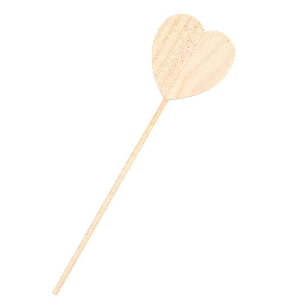 Factory Direct Craft - Wholesale Craft Supplies - Unfinished Wooden Heart Wand – Craft, Decor & Costume Magic5