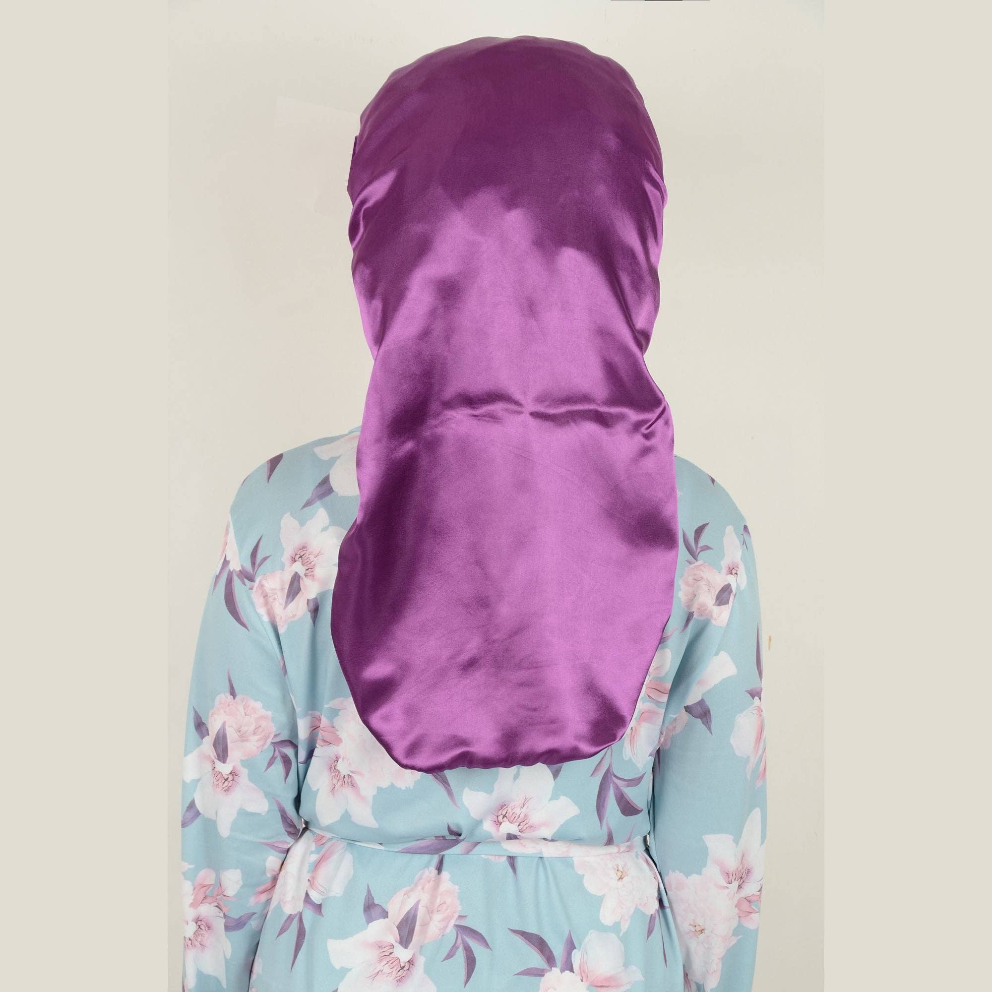 AK Brand - Wholesale Sleep Cap / Bonnet - Women's - Satin Long Bonnet Sleep Cap with Stretch Turban Band21