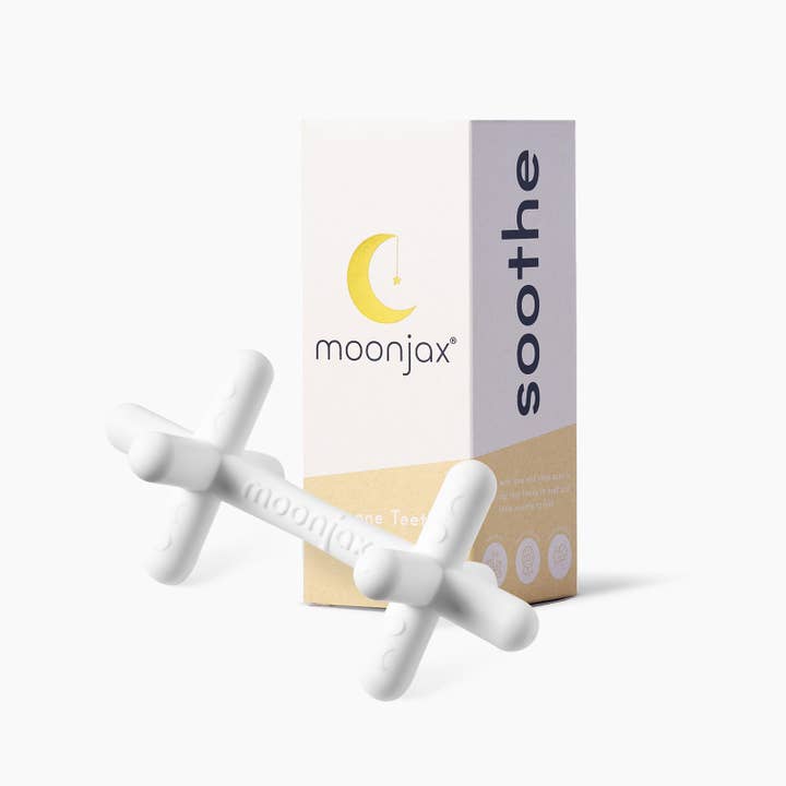 Moonjax - Wholesale Teether (Not Clip-On) - Baby - *NEW!* Moonjax® Baby Teether, Moonlight White Silicone