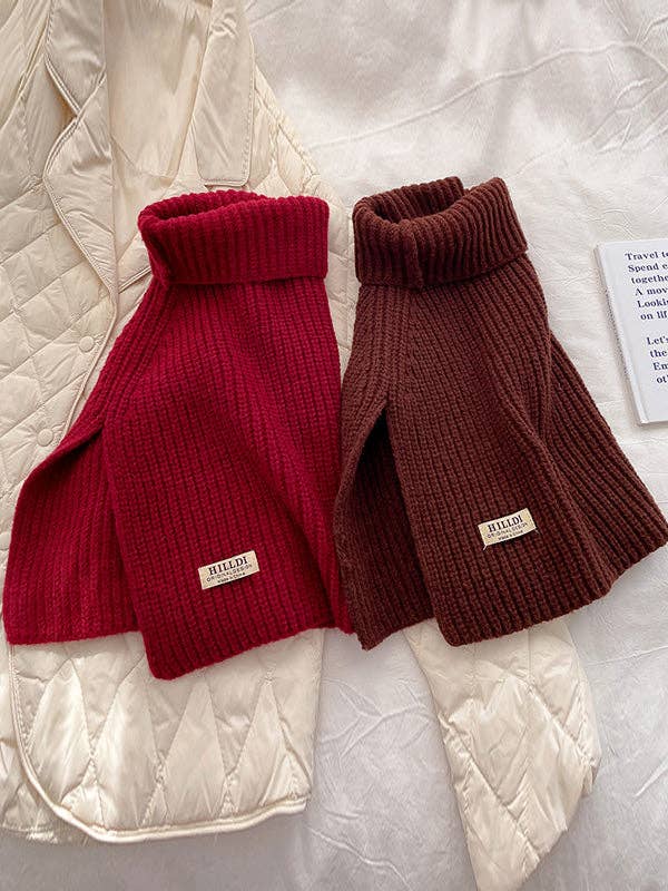 StyleGalX - Venta al por mayor Bufanda - Mujer - Chal y bufanda de punto con cuello alto en colores sólidos para invierno6