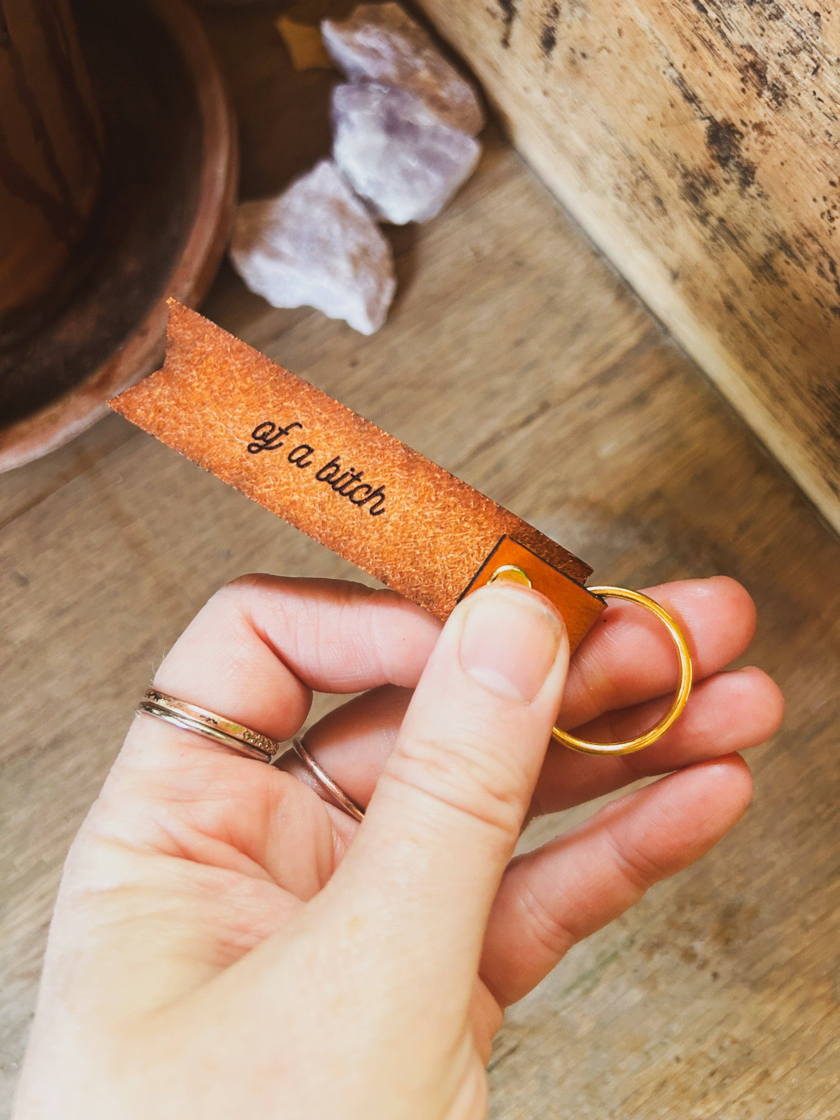 Left Grain - Wholesale Keychain - Unisex - Be Kind ...of a B... Keychain1