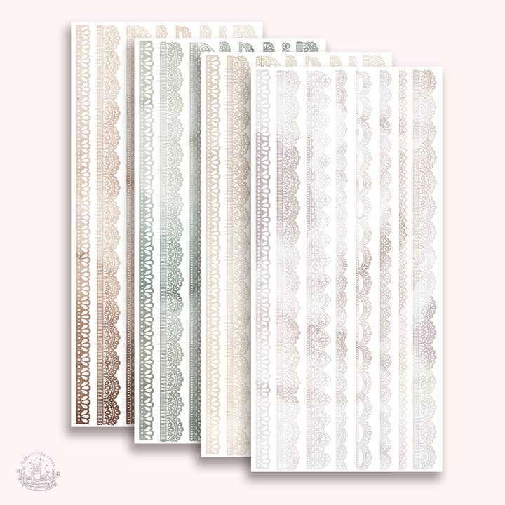 Essentials - Tunna spetsremsklistermärken (EJ 103–106) för wholesale av Hello Petite Paper