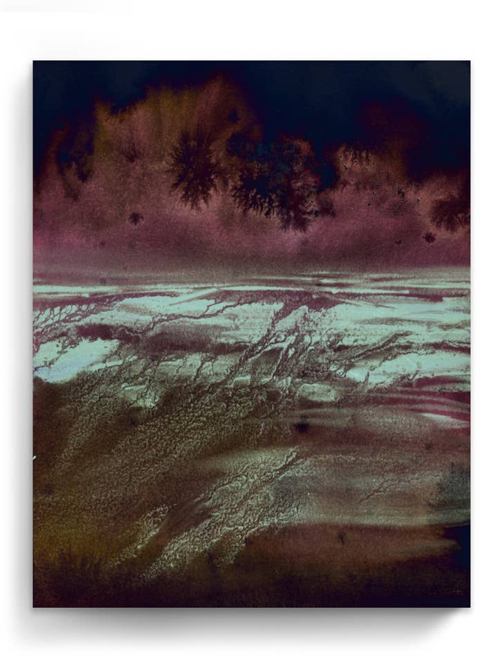 Landskap Väggkonst Tryck Löst Abstrakt Akvarell Papper & Duk | Mörka Himlar för wholesale av Marta Spendowska