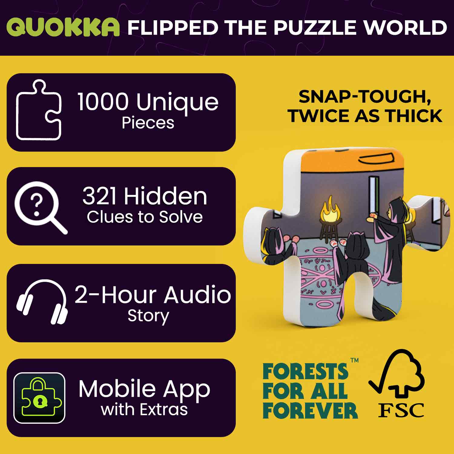 QUOKKA - Wholesale Puzzle - Adult - Puzzle for Adults 1000 pieces | Nighty Cats1