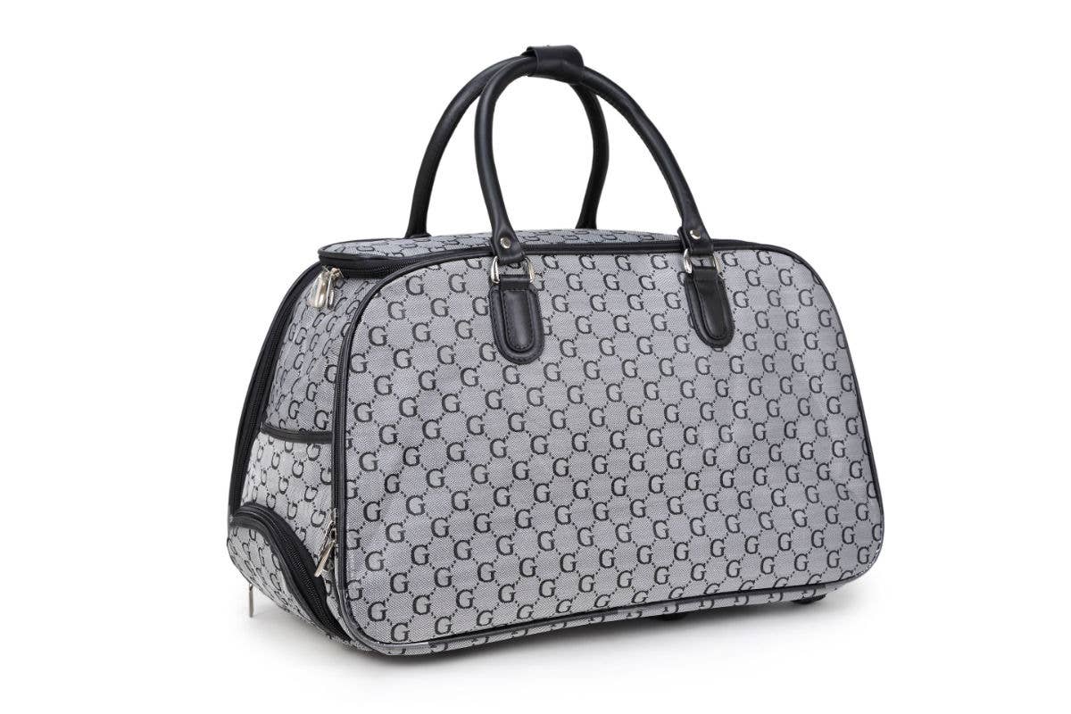 Papaya Fashion Ltd - Vente Valises - Sac de voyage cabine à roulettes Holdall-120-G-2-S avec motif de lettre G5