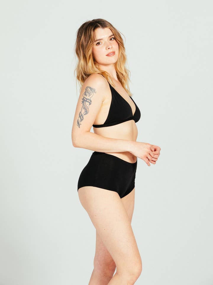 Triangle Bralette Black for wholesale on Faire1