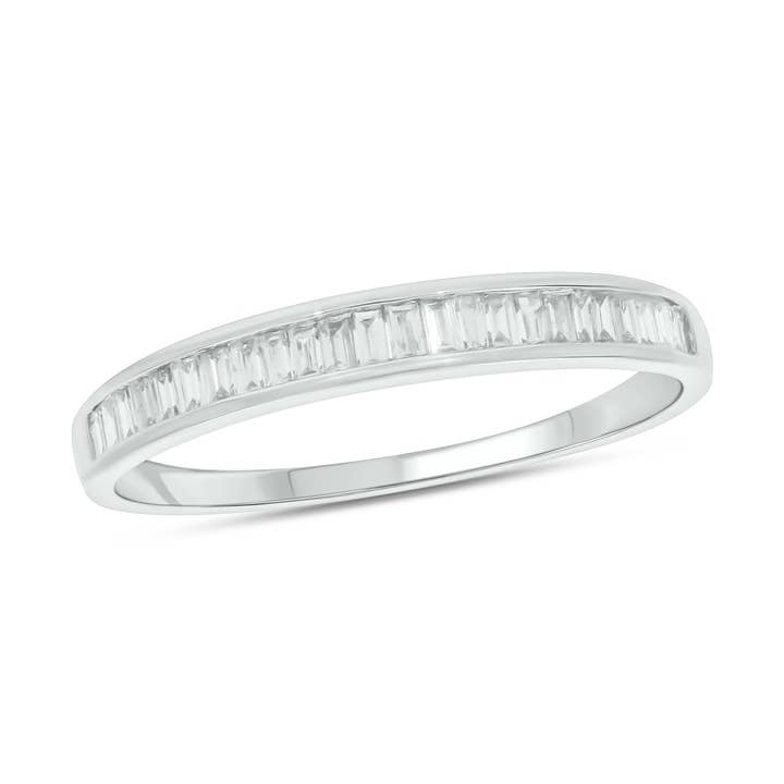 RAF00288. Bague en or massif 14K avec diamant baguette pour la vente par Tresor Jewelry Inc.