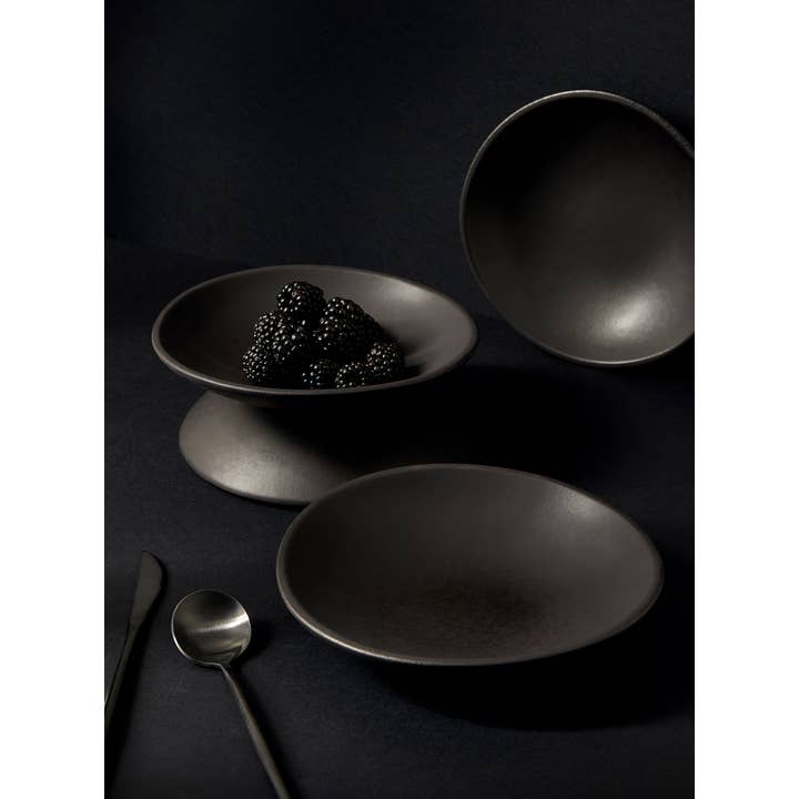 GHARYAN Stoneware & Olive Wood Tableware | Ships from USA - Wholesale Dinner Plate - Handmade Stoneware Dessert Plate | Dadasi 7.9"6