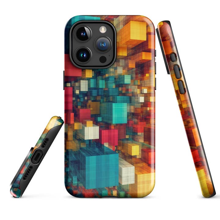 Pixelated Block - Stevige Hoes voor iPhone voor wholesale door Pixel Gallery
