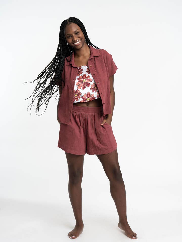 Double Gauze Camp Shirt for wholesale by Gyal Bashy