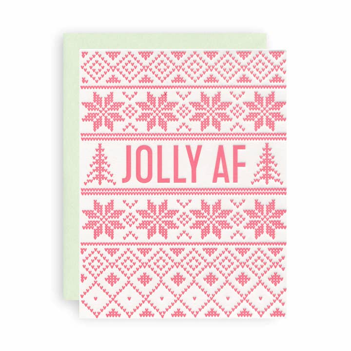 KB Paperie - Wholesale Christmas Card - Jolly AF0