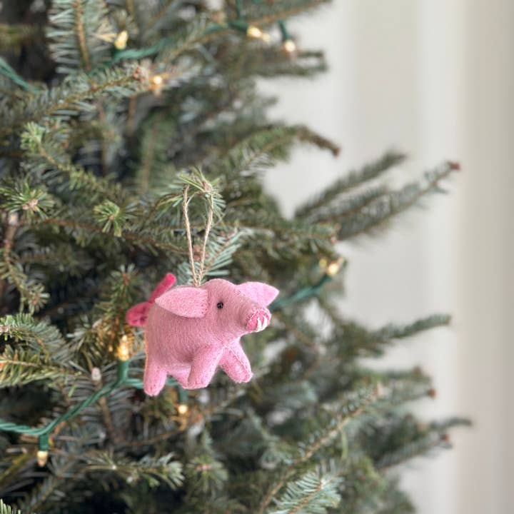 Ganapati - Wholesale Ornament - Wool Felt Pig Ornament