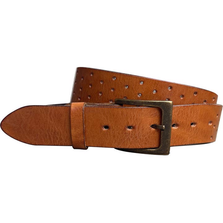 Embrazio - Wholesale Belt - Women's - PERFORATA Curved Handmade Leather Belt6