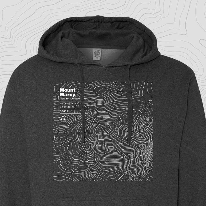 Mount Marcy, New York - Hooded Sweatshirt for wholesale by Topogra