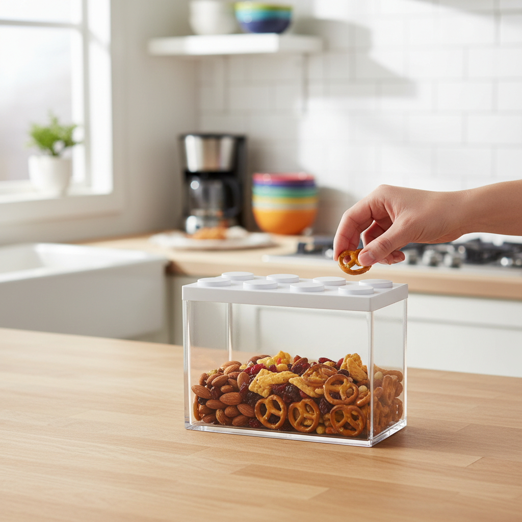 Kadra Kitchenware - Vente Boîtes de conservation - Contenant de conservation des aliments en acrylique Omada Brickstore 67,6 oz1