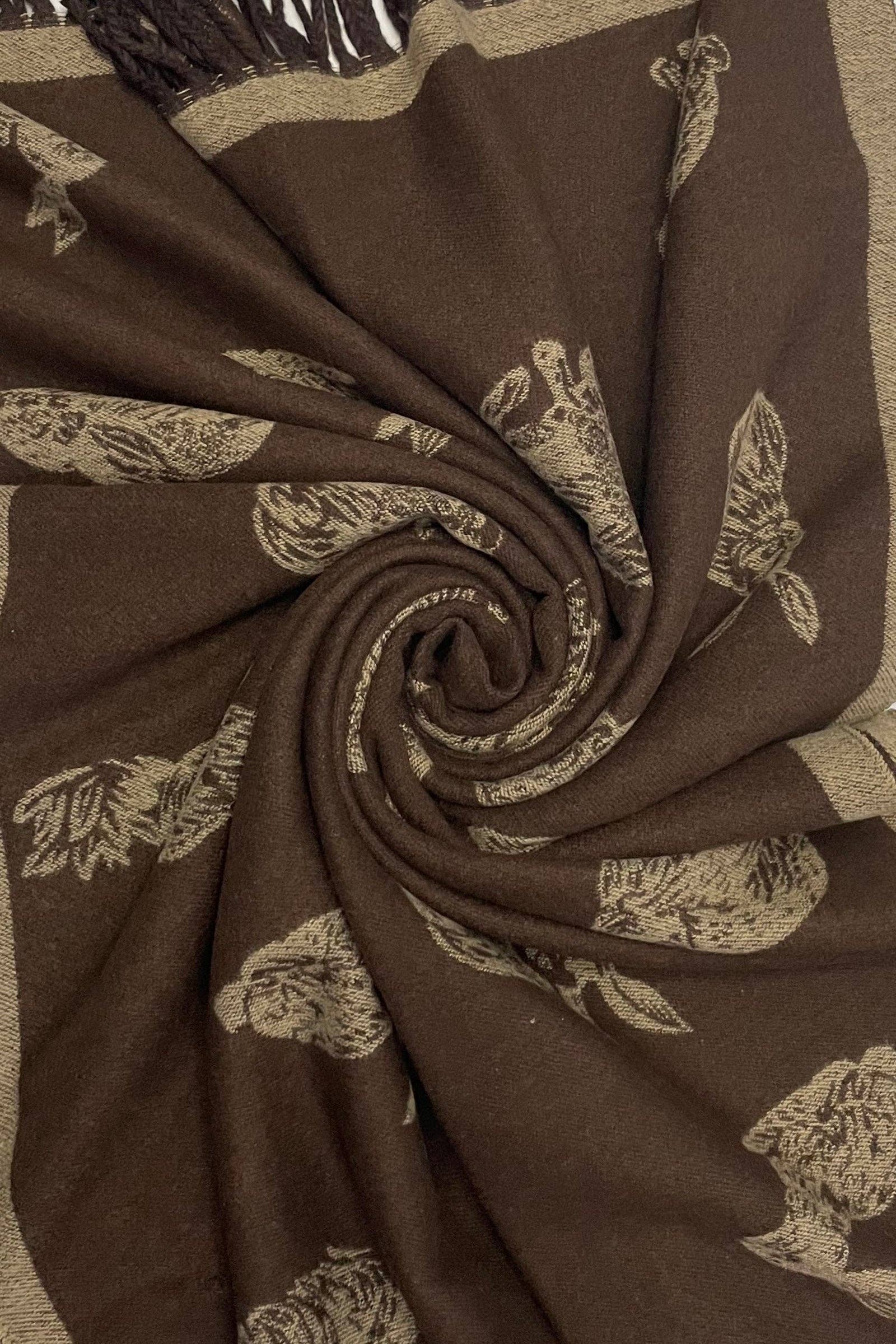 Fashion Scarf World - Wholesale Scarf - Women's - Rabbit / Hare Reversible Tassel Scarf19