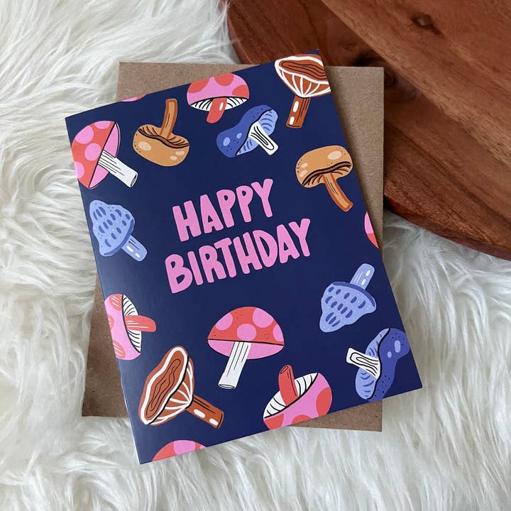 Big Moods - Wholesale Birthday Card - "Happy Birthday" Mushroom Card3