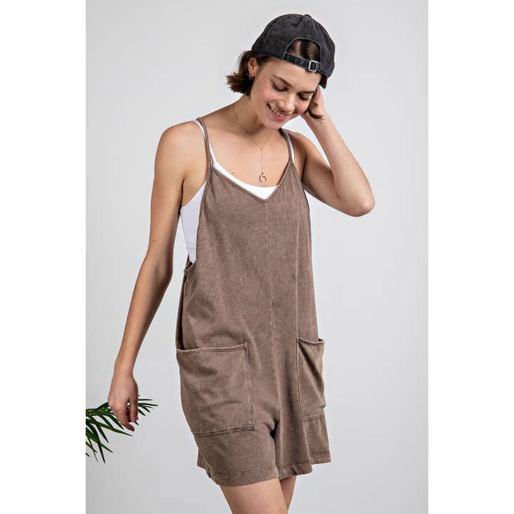Rae Mode - Wholesale Romper - Women's - MINERAL WASHED COTTON POLY ROMPER17