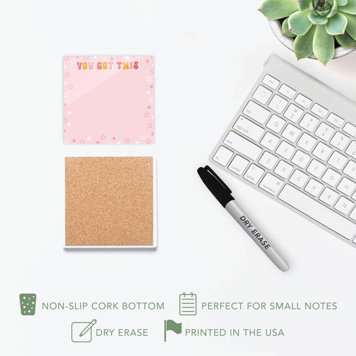 Clairmont & Co - Wholesale Whiteboard/Dry-Erase Board - Dry Erase Glass Tile, Inspirational Gift, Desk Notes, Gifts5