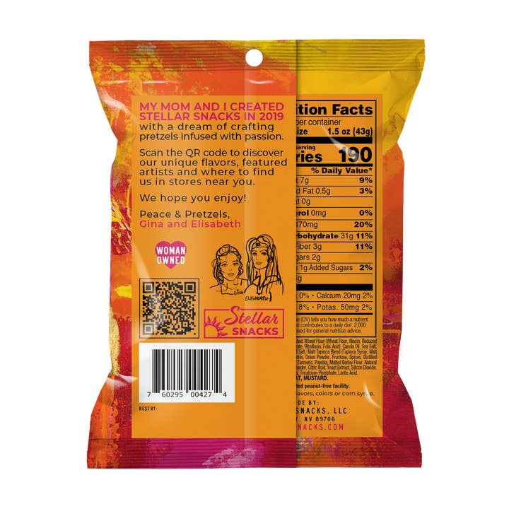 Stellar Snacks - Wholesale Pretzels - Stellar Pretzel Braids - French Dijon - 1.5oz