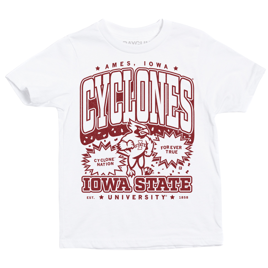 RAYGUN - Wholesale Screen Printed T-Shirt - Kids - Cyclones Max Collegiate Kids0