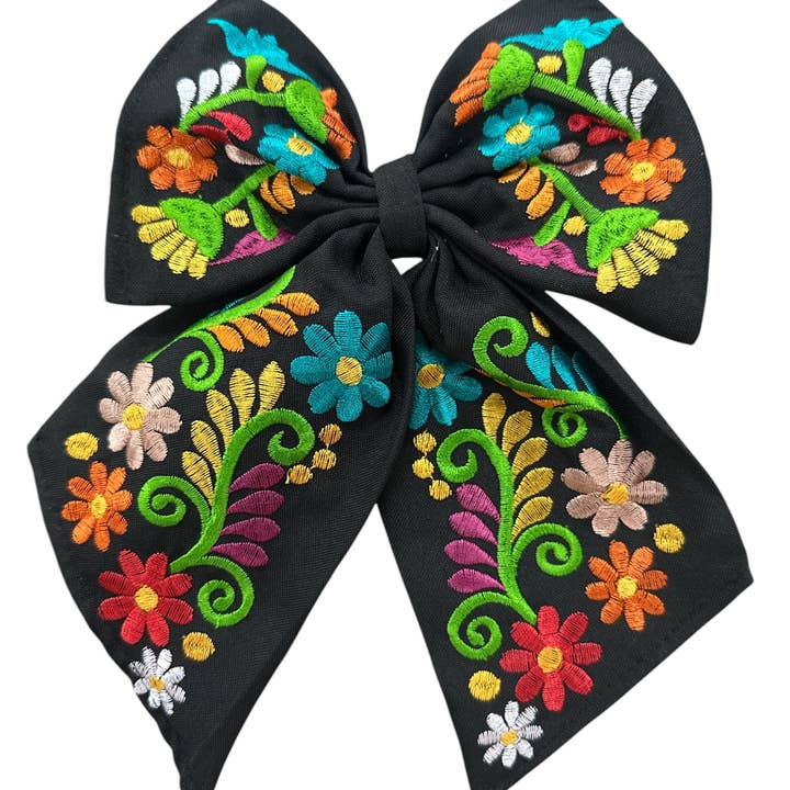 Cielito Lindo - Wholesale Hair Bow - Women's - Floral Embroidered Hair Bows